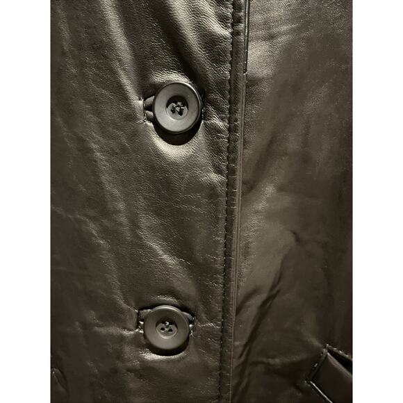 Leonardo Black 100% Leather Lined Button Jacket Made Canada Sz S/P - Picture 5 of 10